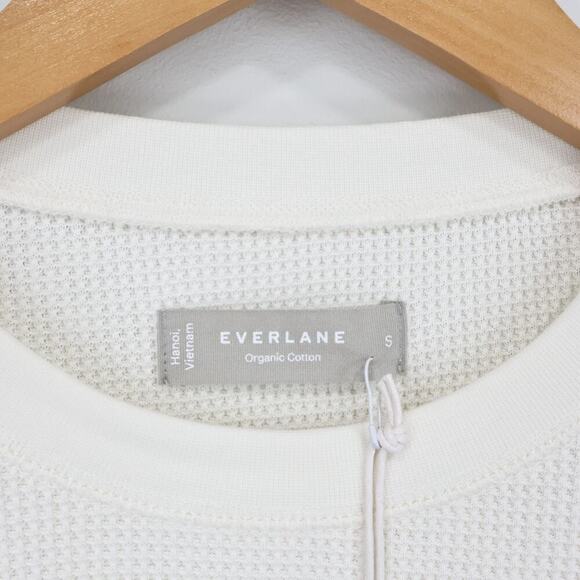 Everlane Men's Waffle Long Sleeve Crewneck Tee Bone Size Small NWT - Picture 4 of 8